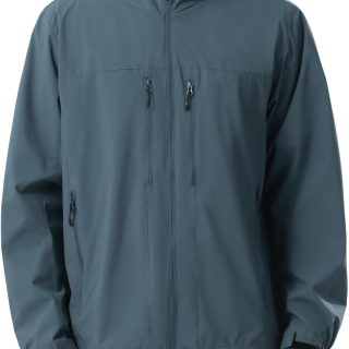 Men's Waterproof Softshell Jacket Lightweight Windbreaker Hooded Rain Coat For Outdoor Hiking