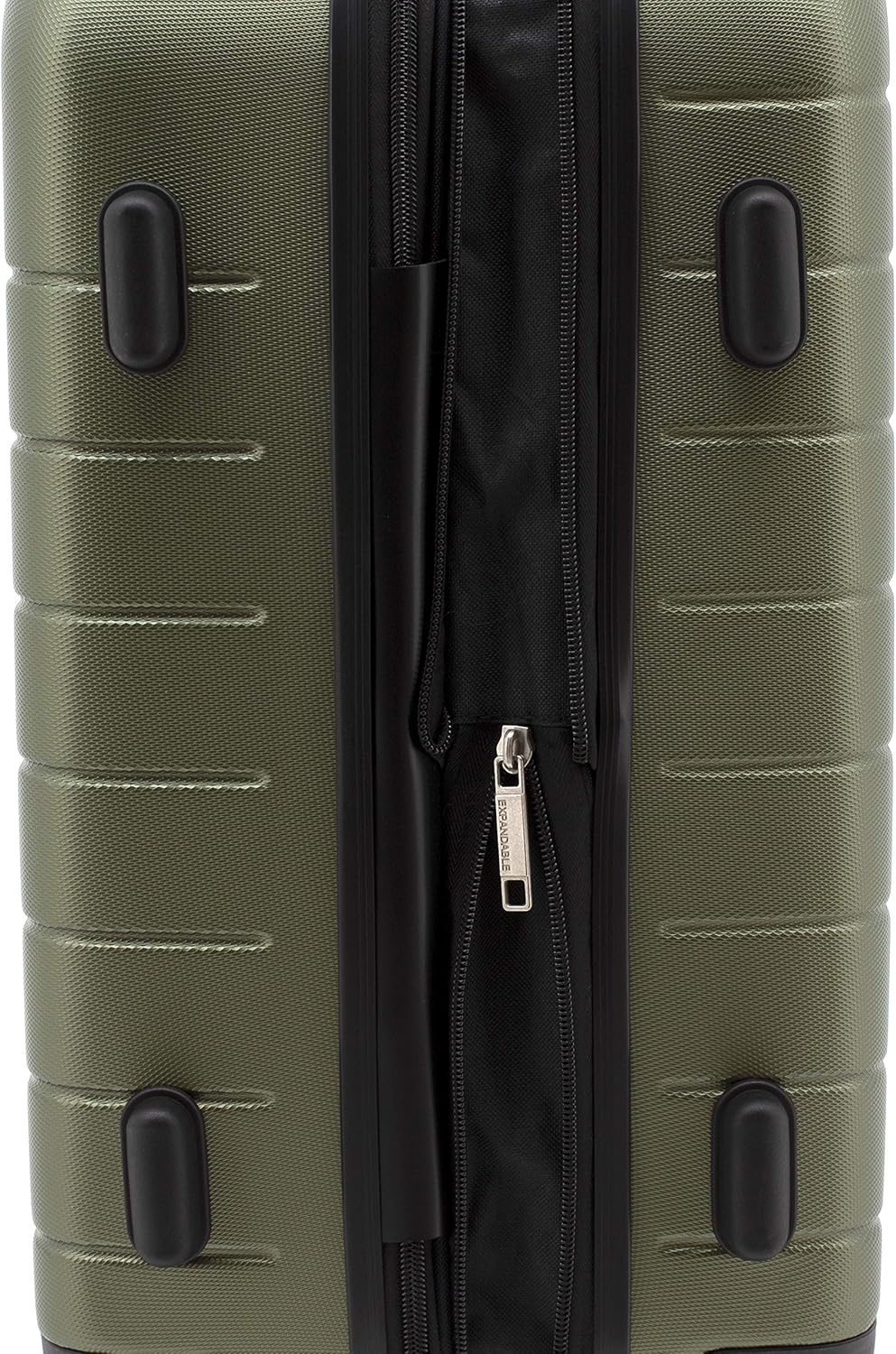 Smart Luggage Set with Cup Holder and USB Port, Olive Green, 20-Inch Carry-On - Image 4