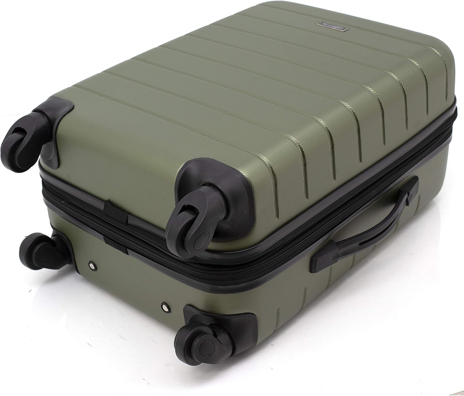 Smart Luggage Set with Cup Holder and USB Port, Olive Green, 20-Inch Carry-On - Image 5